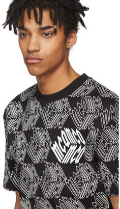 McQ Black and White All Over Cube T-Shirt
