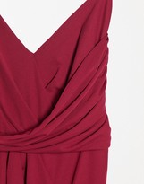 Thumbnail for your product : Lipsy cami maxi dress with wrap skirt in red