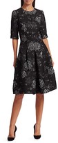 Thumbnail for your product : Teri Jon by Rickie Freeman Floral Jacquard A-Line Dress