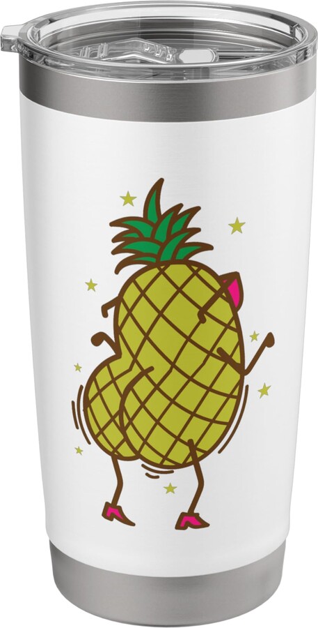 Pineapple fruit tropical yummi sweet juicy fruit Pineapple dancing tropical sweet Fruit Stainless Steel Insulated Tumbler