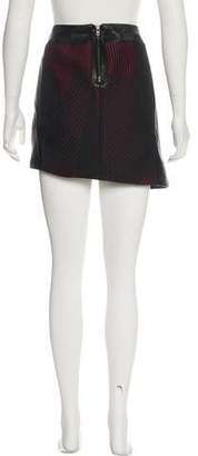 Helmut Lang Leather-Trimmed Mini Skirt