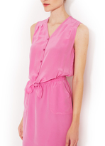 Thumbnail for your product : Magaschoni Silk Tie Front Shirtdress