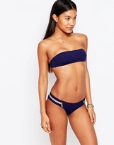 Thumbnail for your product : Melissa Odabash Bandeau Bikini Set With Zip Detail