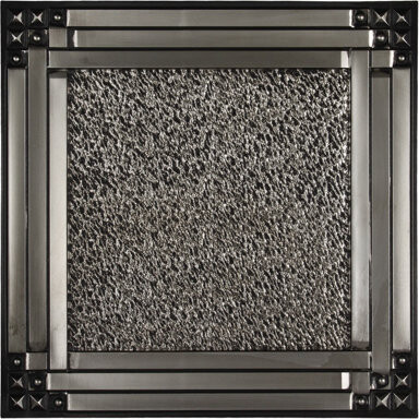 uDecor Genoa 1.98 ft. x 1.98 ft. Drop-in or Glue-Up Vinyl Ceiling Tile in Antique Silver