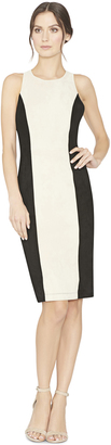 Alice + Olivia Dex Suede Colorblock Fitted Dress
