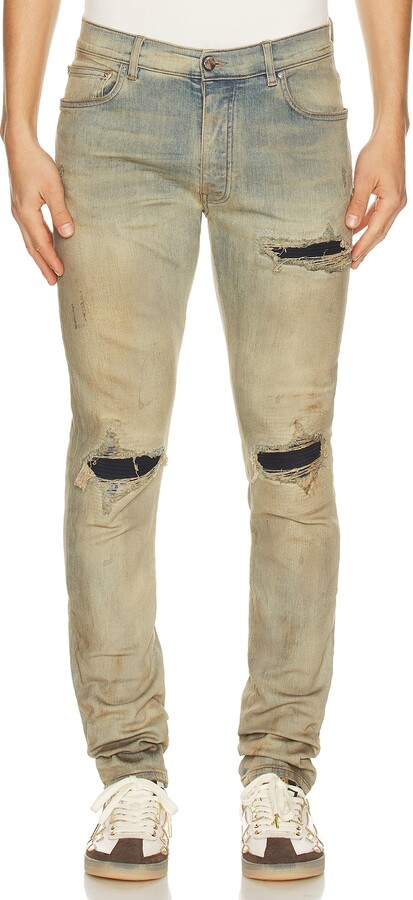 Amiri Suede MX1 Jean in Blue