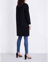 Thumbnail for your product : Maje Ladies Black Modern Grima Single-Breasted Wool-Blend Coat