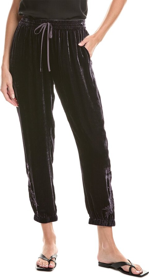 Velvet Silk-Blend Jogger Pant
