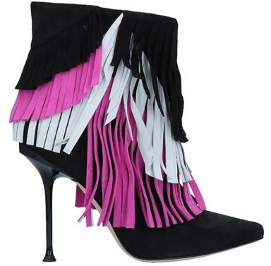 AdeeSu Womens Dress Spikes Stilettos Fringed Leather Boots SXE04943