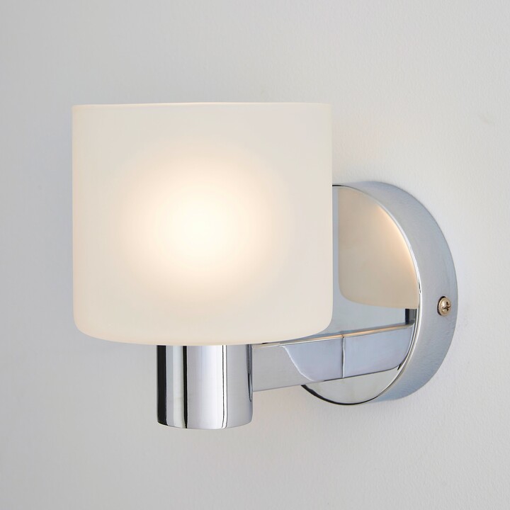 Dunelm Erin Frosted Wall Light Chrome ShopStyle