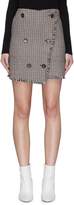 Thumbnail for your product : Lee HELEN Button front fringe edge houndstooth skirt
