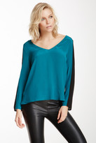 Thumbnail for your product : Aryn K Colorblock Cutout Silk Blouse