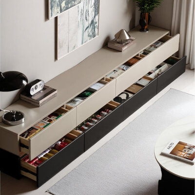 Hokku Designs Italian Minimalist and Light Luxury TV Cabinet