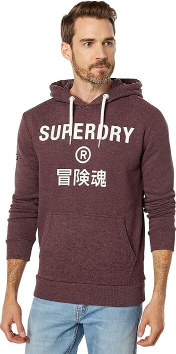 man Tub roltrap Superdry Helvetica Logo Hoodie - ShopStyle