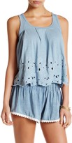 Thumbnail for your product : En Creme Embroidered Cutout Tank