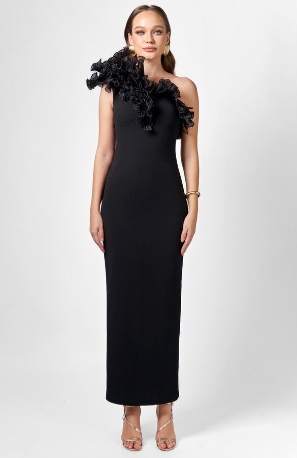 Bariano Elena One Shoulder Ruffle Midaxi