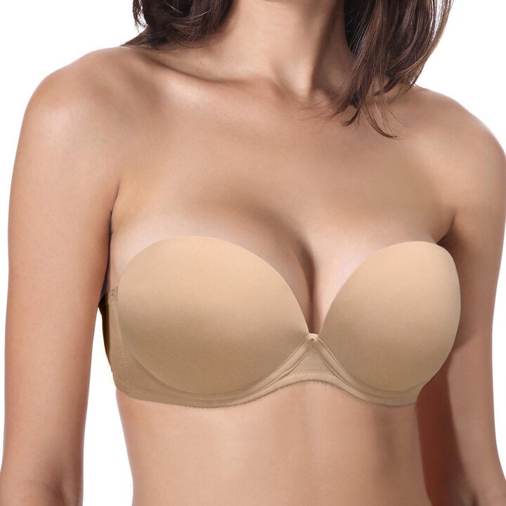 Strapless Convertible Pushup Bra Heavily Padded Lift Up Supportive 