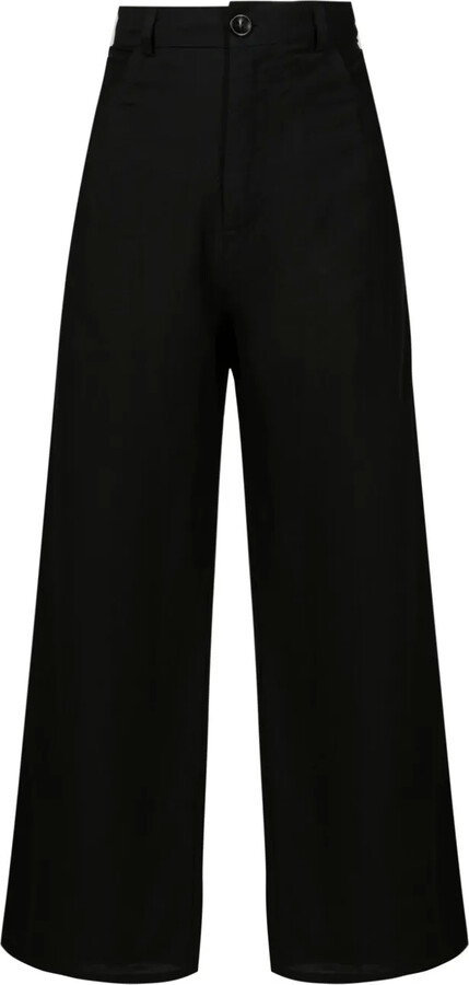 AMIR SLAMA Wide-Leg High-Waisted Trousers