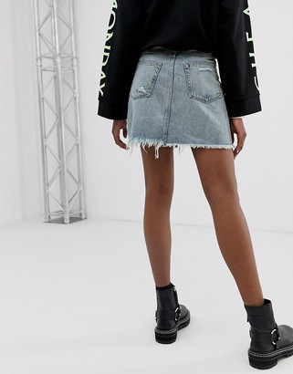 Cheap Monday organic cotton denim mini skirt