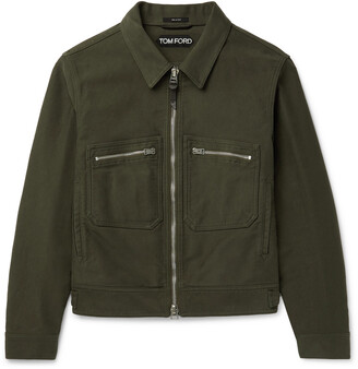 Tom Ford Garment-Dyed Brushed-Cotton Blouson Jacket - ShopStyle