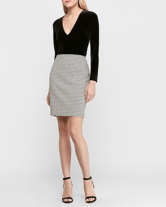 express checkered skirt