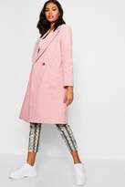 Thumbnail for your product : boohoo Double Breasted Pocket Wool Look Coat