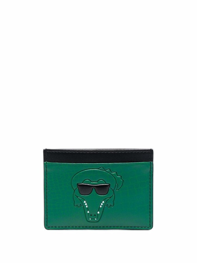 Karl Lagerfeld Paris Karlimals crocodile-effect wallet - ShopStyle