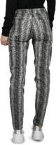 Thumbnail for your product : Molly Bracken Lili Sidonio Button-Up Snakeskin-Print Pant