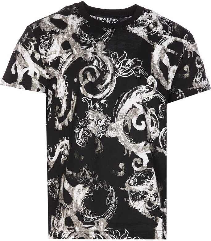 Versace Jeans Couture Baroque Print Crewneck T-Shirt