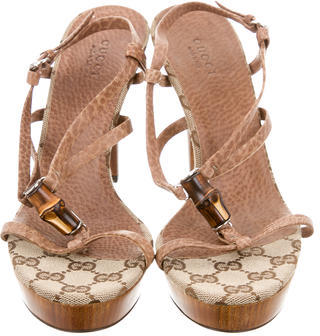 Gucci Bamboo Platform Sandals
