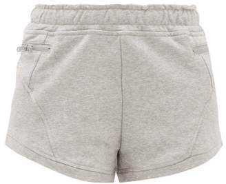 adidas by Stella McCartney Athletics Zipped-pocket Cotton Shorts - Womens - Grey