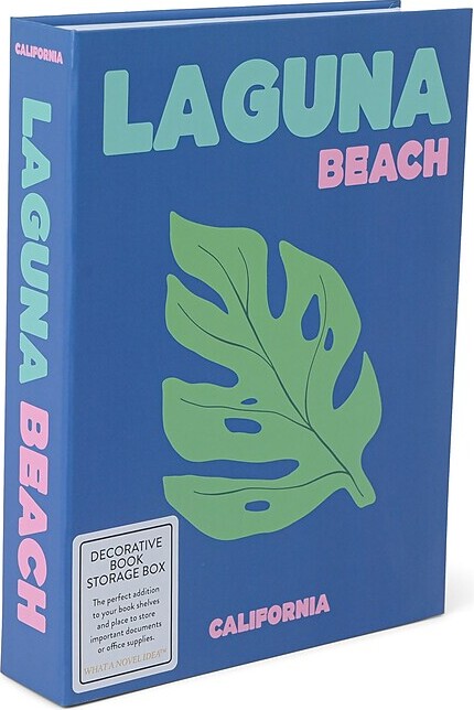 DesignWorks Ink Laguna Beach Book Storage Container with Lid, Paperboard, Multicolored (TBBX-100)