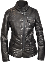 Thumbnail for your product : Forzieri Black Multi-Pocket Leather Zip Jacket