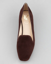 Thumbnail for your product : VC Signature Mable Suede Wedge Smoking Slipper, Espresso