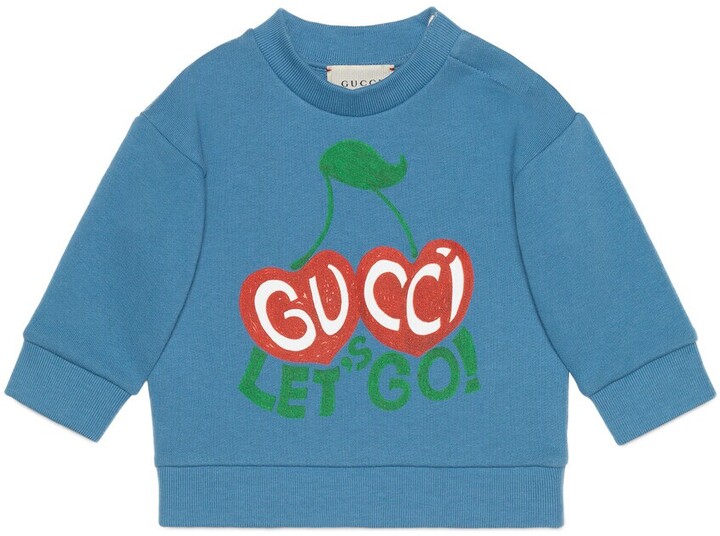 Gucci Baby 'Let's Go' sweatshirt - ShopStyle