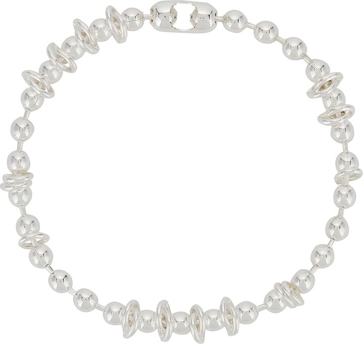 Martine Ali Spar Ball Chain Necklace in Metallic Silver