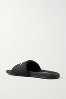 Thumbnail for your product : Alexander Wang Logo-appliquéd Canvas Slides - Black