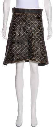 Chanel A-Line Leather Skirt w/ Tags