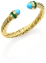 Thumbnail for your product : David Yurman Renaissance Bracelet with Turquoise and Tsavorite in Gold