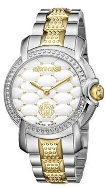 Roberto Cavalli Womens Two-tone Silver/gold Watch With White Dial