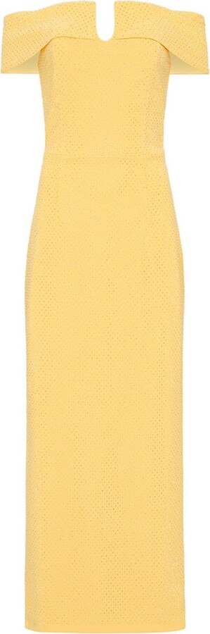 Rebecca Vallance Lumiere off-shoulder midi dress - ShopStyle