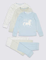 Thumbnail for your product : Marks and Spencer 3 Pack Unicorn Pyjamas (3-16 Years)