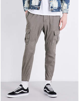 Magic Stick Tapered cotton cargo trousers
