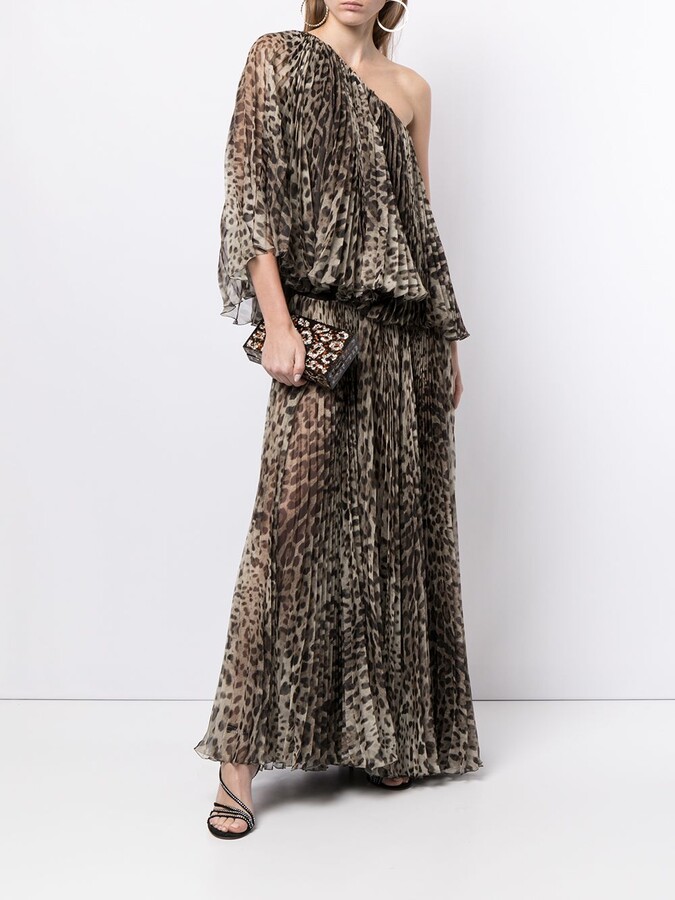 leopard evening dress