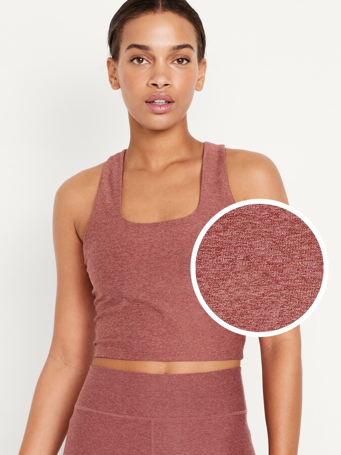 Old Navy Light Support PowerSoft Longline Sports Bra for Women - ShopStyle