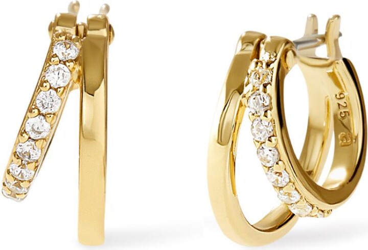 Ana Luisa Double Hoop Earrings - Toda Mini - Gold gold