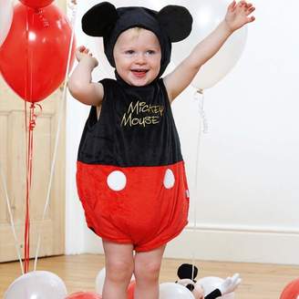 Disney BabyBaby Mickey Mouse Bubble Romper With Hat