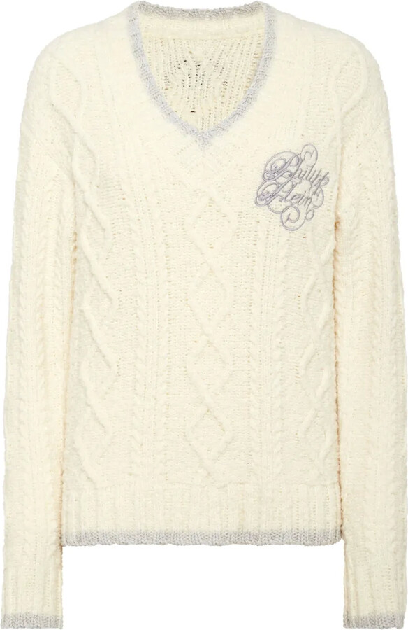 Philipp Plein Logo-Embroidered Jumper