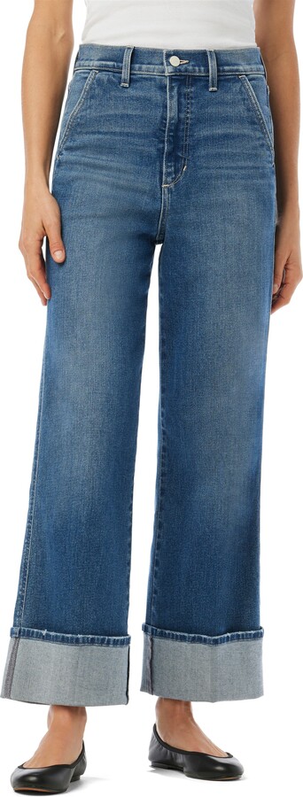 Joe's Jeans The Trixie Cuffed High Waist Wide Leg Trouser Jeans