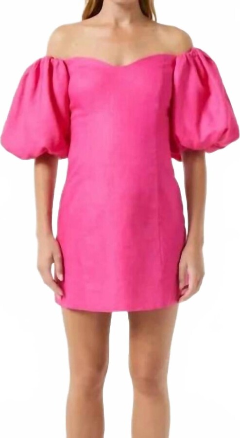 Rhode Resort Dali Mini Dress In Hot Pink